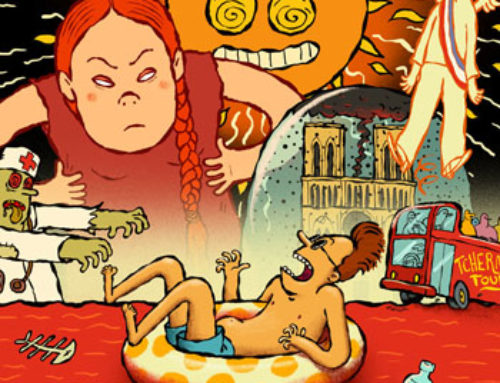 Tribulation : dessin de presse en couleur