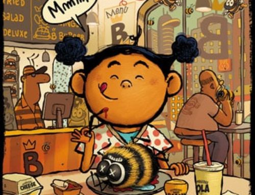 Plumpy Bumblebee : illustration de carte postale