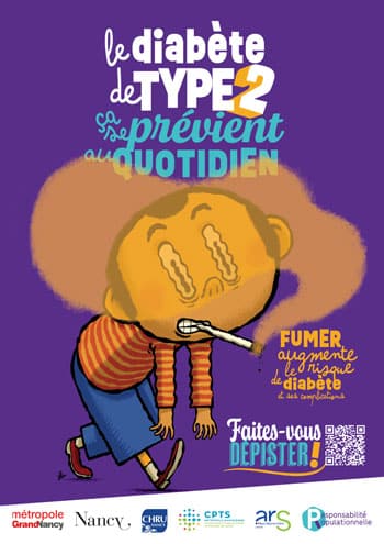 Dépistage du diabète de type 2 : affiche santé illustration